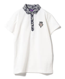 ▲BEAMS GOLF PURPLE LABEL / 襟フラワー ポロシャツ