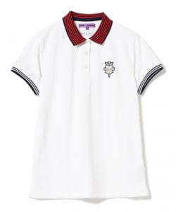 BEAMS GOLF PURPLE LABEL / エリ裏ロゴ ライン ポロシャツ