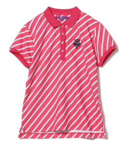 ▲BEAMS GOLF PURPLE LABEL / 斜めストライプ ポロシャツ