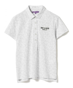 ▲＜WOMEN＞BEAMS GOLF PURPLE LABEL / フラワー柄 ジャカード ポロシャツ
