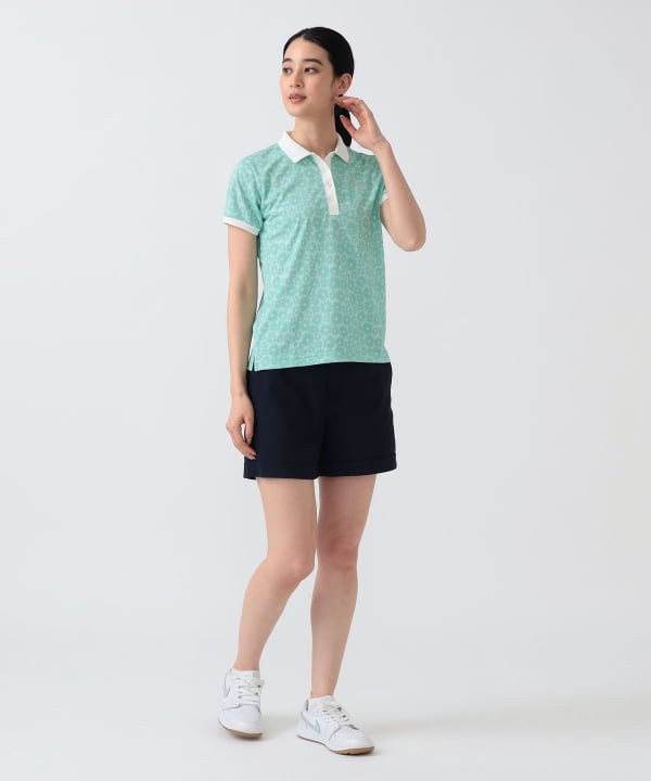 PURPLE LABEL / シャドー フラワープリント ポロシャツ Model：H170 B80 W59 H86 Size：M