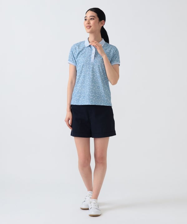 PURPLE LABEL / シャドー フラワープリント ポロシャツ Model：H170 B80 W59 H86 Size：M