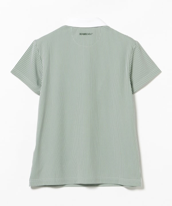 〈WOMEN〉PURPLE LABEL / ストライプ クレリック ポロシャツ