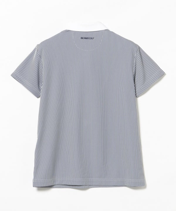 〈WOMEN〉PURPLE LABEL / ストライプ クレリック ポロシャツ