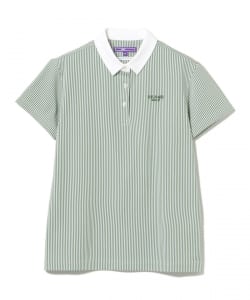 〈WOMEN〉PURPLE LABEL / ストライプ クレリック ポロシャツ