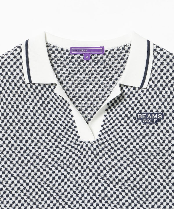 PURPLE LABEL / スキッパー ニット ポロシャツ