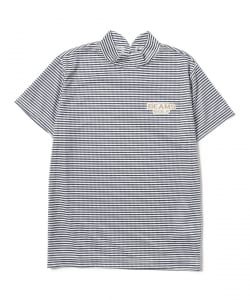 BEAMS GOLF PURPLE LABEL / ミニボーダー 半袖 モックネックシャツ