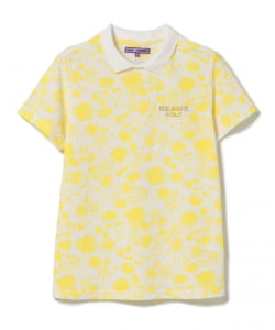 PURPLE LABEL / 襟付き ミモザ柄 プルオーバー