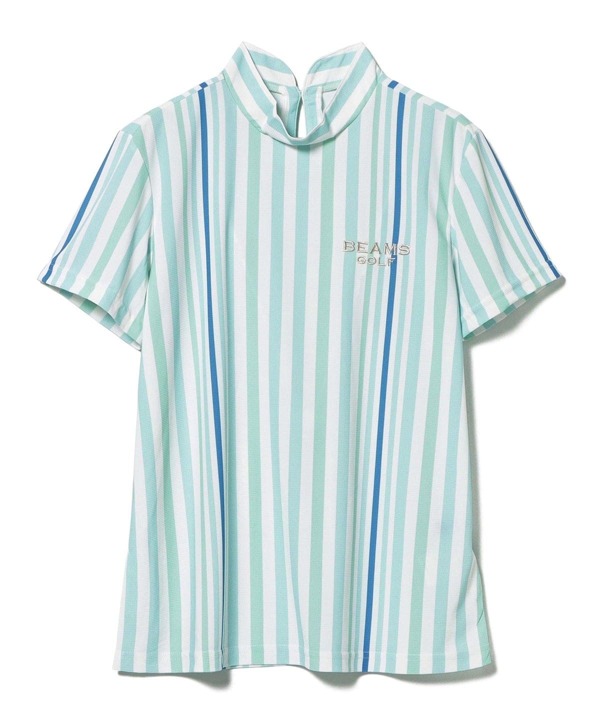 PURPLE LABEL / マルチストライプ モックネックシャツ Tシャツ・カットソー WOMEN SAX S PURPLE LABEL / マルチストライプ モックネックシャツ Tシャツ・カットソー WOMEN SAX S