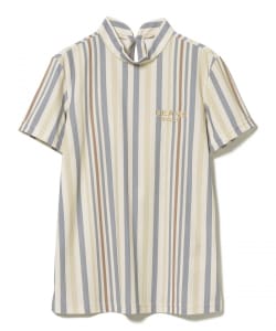 PURPLE LABEL / マルチストライプ モックネックシャツ