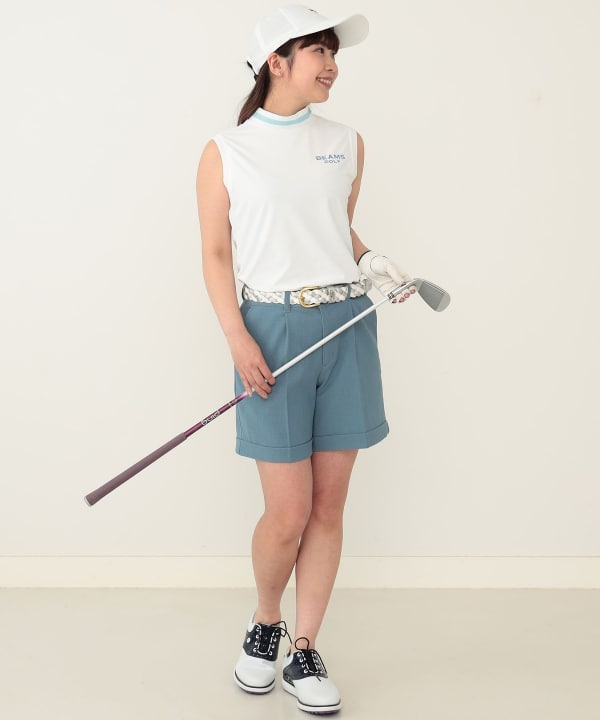 BEAMS GOLF（ビームス ゴルフ）PURPLE LABEL / バックリボン ノースリーブ モックネックシャツ（Tシャツ・カットソー  カットソー）通販｜BEAMS