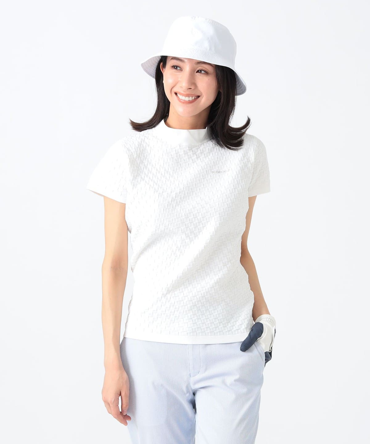 〈WOMEN〉PURPLE LABEL / バスケット編み モックネック ニット トップス WOMEN WHITE M 〈WOMEN〉PURPLE LABEL / バスケット編み モックネック ニット トップス WOMEN WHITE M