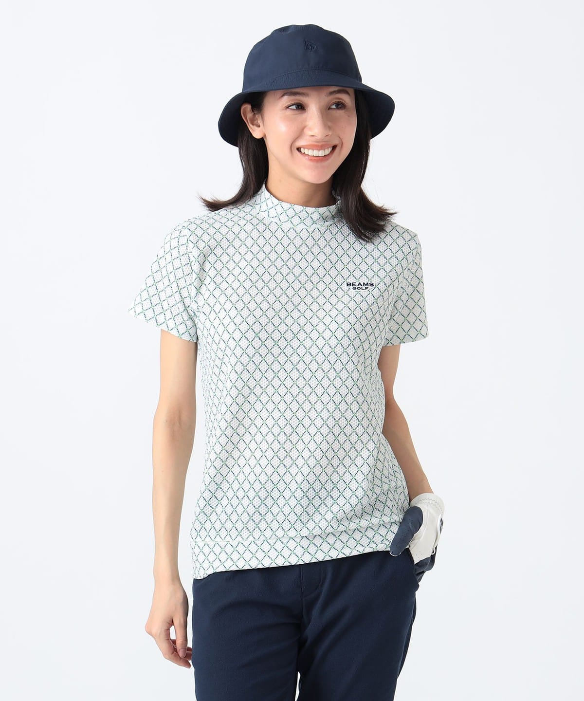 PURPLE LABEL / ミニアーガイル ストレッチ モックネック シャツ Tシャツ・カットソー WOMEN WHITE M PURPLE LABEL / ミニアーガイル ストレッチ モックネック シャツ Tシャツ・カットソー WOMEN WHITE M