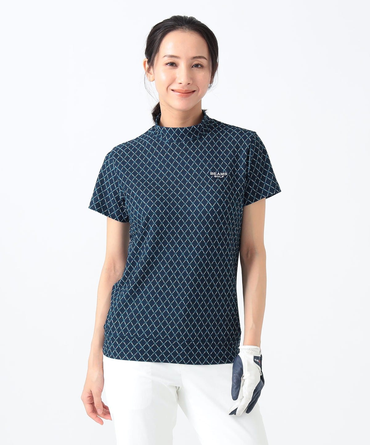 PURPLE LABEL / ミニアーガイル ストレッチ モックネック シャツ Tシャツ・カットソー WOMEN NAVY S PURPLE LABEL / ミニアーガイル ストレッチ モックネック シャツ Tシャツ・カットソー WOMEN NAVY S