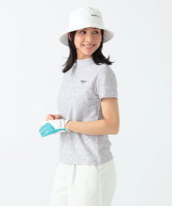 PURPLE LABEL / バッグリボン フラワー モックネックシャツ