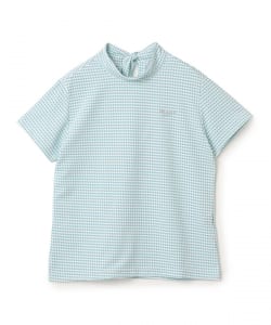 PURPLE LABEL / チェックジャカード リボン モックネック