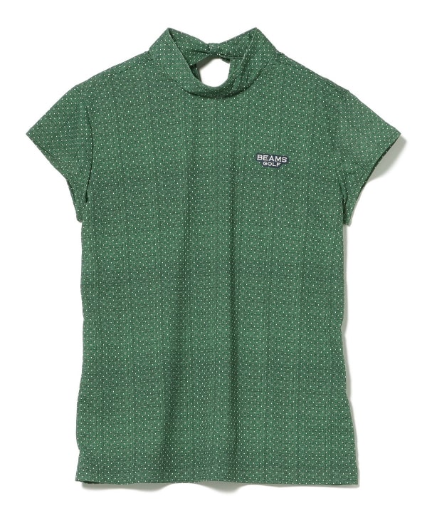 PURPLE LABEL / ドット柄 モックネックシャツ