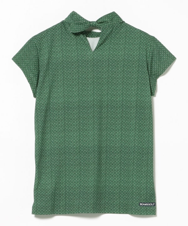 PURPLE LABEL / ドット柄 モックネックシャツ