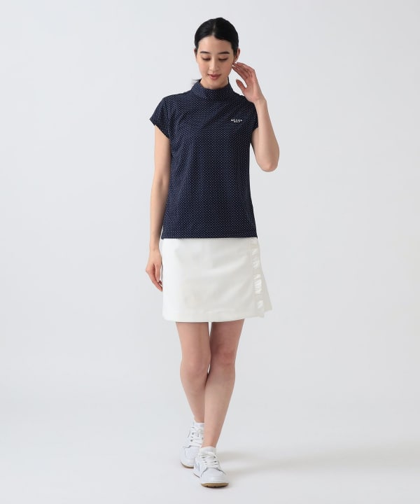 PURPLE LABEL / ドット柄 モックネックシャツ Model：H170 B80 W59 H86 Size：M