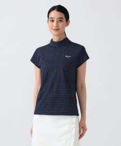 PURPLE LABEL / ドット柄 モックネックシャツ