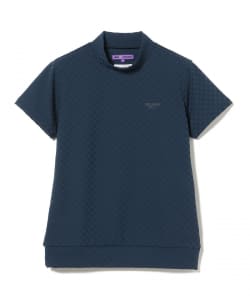 PURPLE LABEL / バスケット ジャカード編み モックネックシャツ