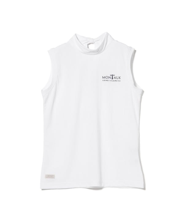 【8/6再値下げ】PURPLE LABEL / MONTAUK リボン モックネック シャツ（吸水速乾、UVカット）