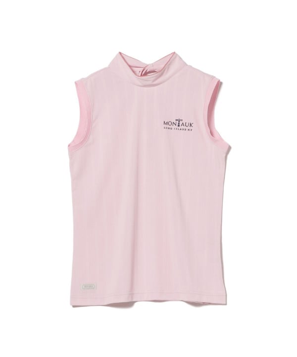 【8/6再値下げ】PURPLE LABEL / MONTAUK リボン モックネック シャツ（吸水速乾、UVカット）