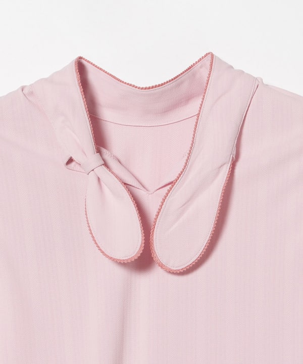 【8/6再値下げ】PURPLE LABEL / MONTAUK リボン モックネック シャツ（吸水速乾、UVカット）