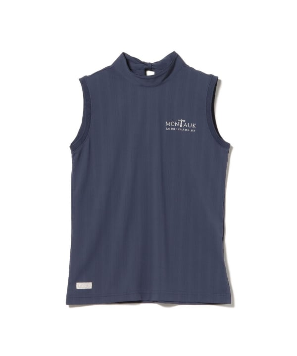 【8/6再値下げ】PURPLE LABEL / MONTAUK リボン モックネック シャツ（吸水速乾、UVカット）