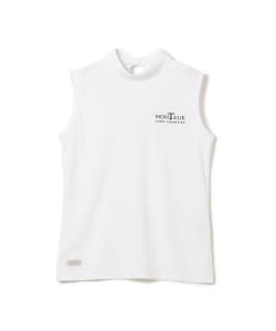 PURPLE LABEL / MONTAUK リボン モックネック シャツ（吸水速乾、UVカット）