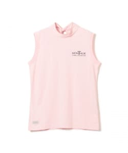 PURPLE LABEL / MONTAUK リボン モックネック シャツ（吸水速乾、UVカット）