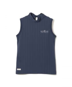PURPLE LABEL / MONTAUK リボン モックネック シャツ（吸水速乾、UVカット）