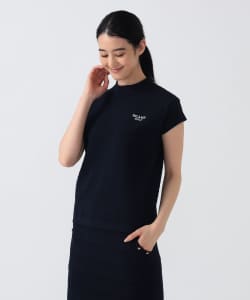 PURPLE LABEL / ケーブル ボーダー ニット モックネック