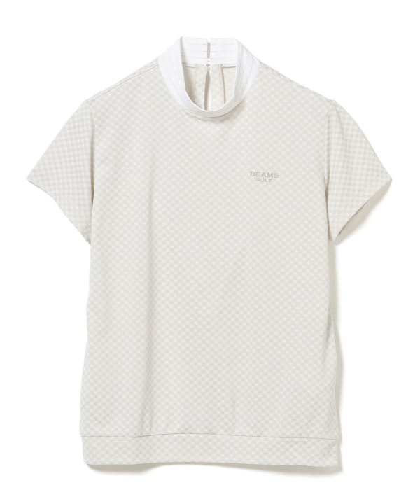 〈WOMEN〉PURPLE LABEL / スフィダンテ バイアスチェック モックネックシャツ