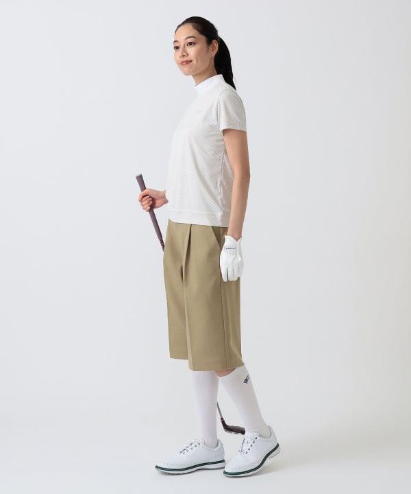 〈WOMEN〉PURPLE LABEL / スフィダンテ バイアスチェック モックネックシャツ Model：H172 B75 W58 H84　Size：M