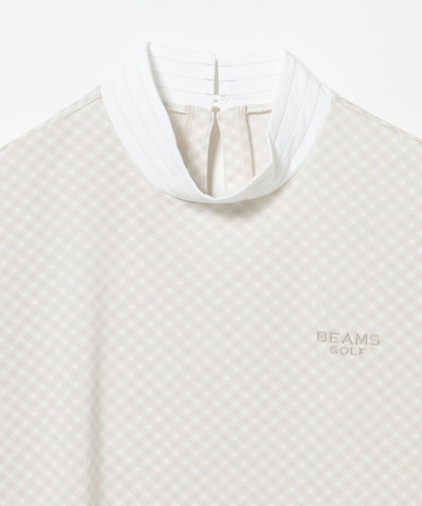 〈WOMEN〉PURPLE LABEL / スフィダンテ バイアスチェック モックネックシャツ
