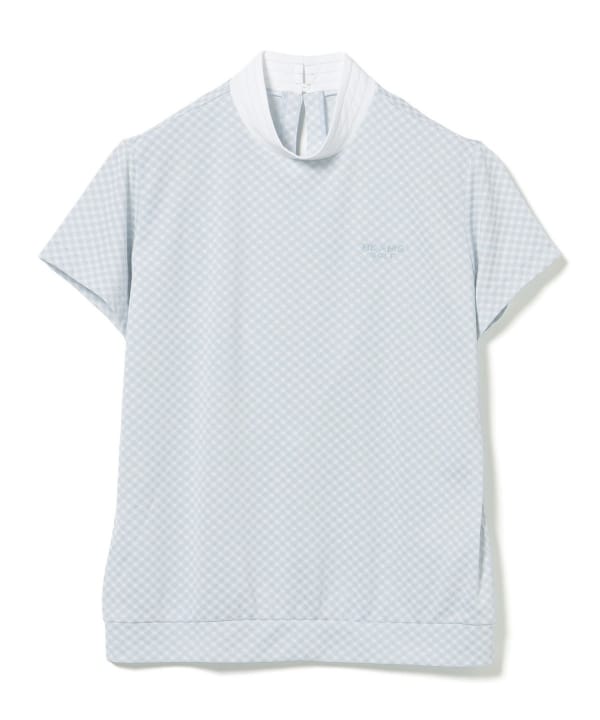 〈WOMEN〉PURPLE LABEL / スフィダンテ バイアスチェック モックネックシャツ