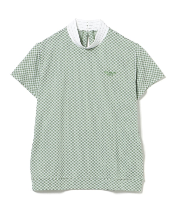 〈WOMEN〉PURPLE LABEL / スフィダンテ バイアスチェック モックネックシャツ
