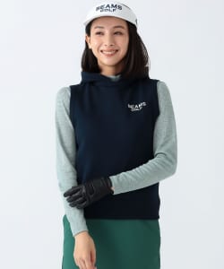 BEAMS GOLF PURPLE LABEL / 女裝 菱格紋 連帽 針織 背心