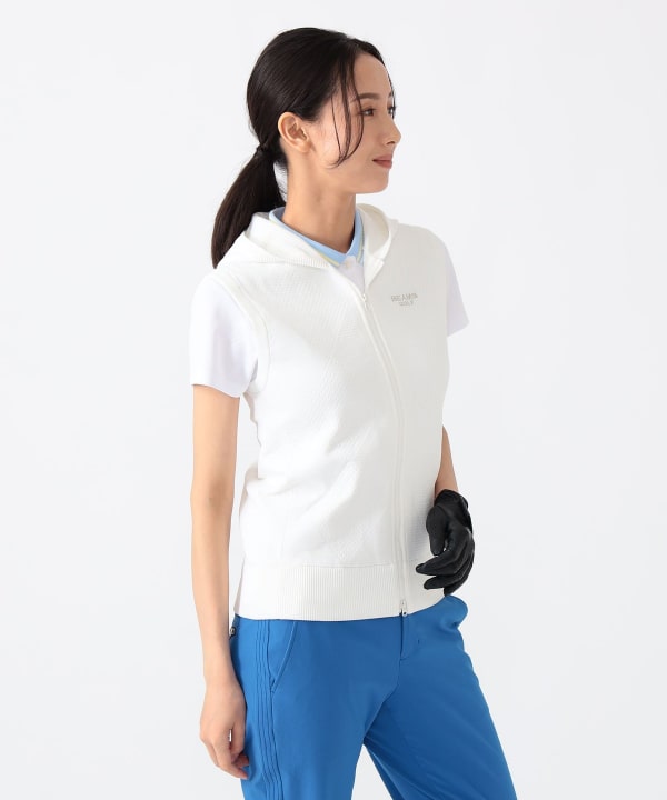 【美品】 BEAMS GOLF レディース フーディーベスト Sサイズ 美品】 BEAMS GOLF レディース フーディーベスト Sサイズ 美品