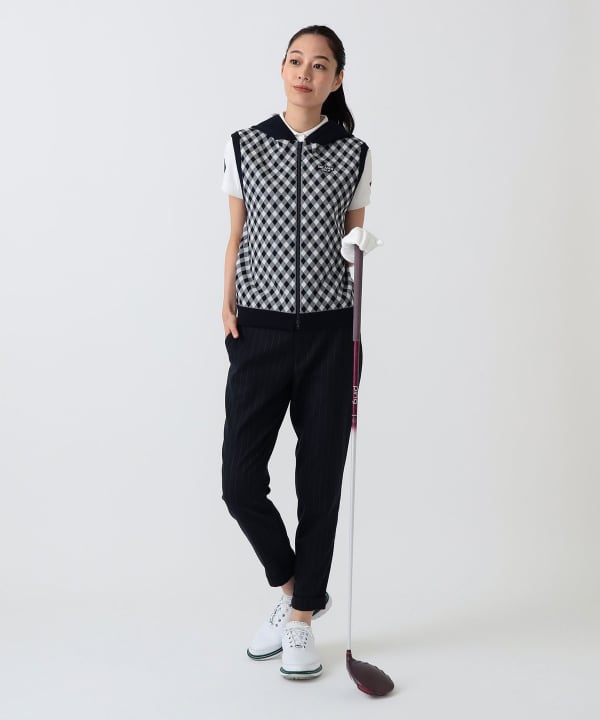 PURPLE LABEL / バイヤスチェック フーディ ベスト Model：H172 B75 W58 H84　Size：M