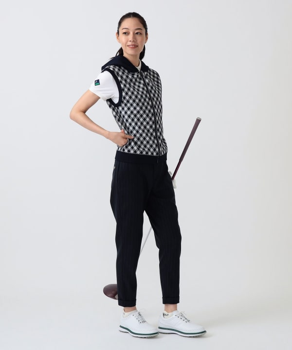 PURPLE LABEL / バイヤスチェック フーディ ベスト Model：H172 B75 W58 H84　Size：M