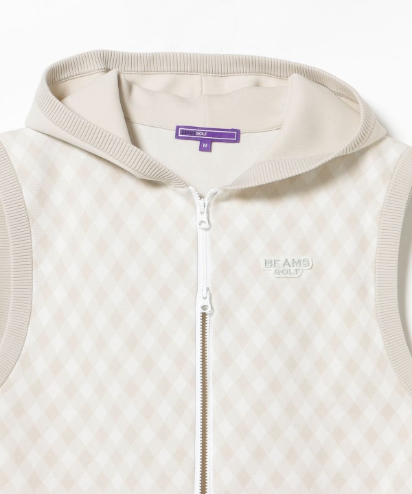 PURPLE LABEL / バイヤスチェック フーディ ベスト