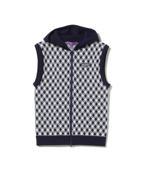 PURPLE LABEL / バイヤスチェック フーディ ベスト