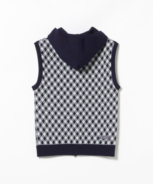 PURPLE LABEL / バイヤスチェック フーディ ベスト