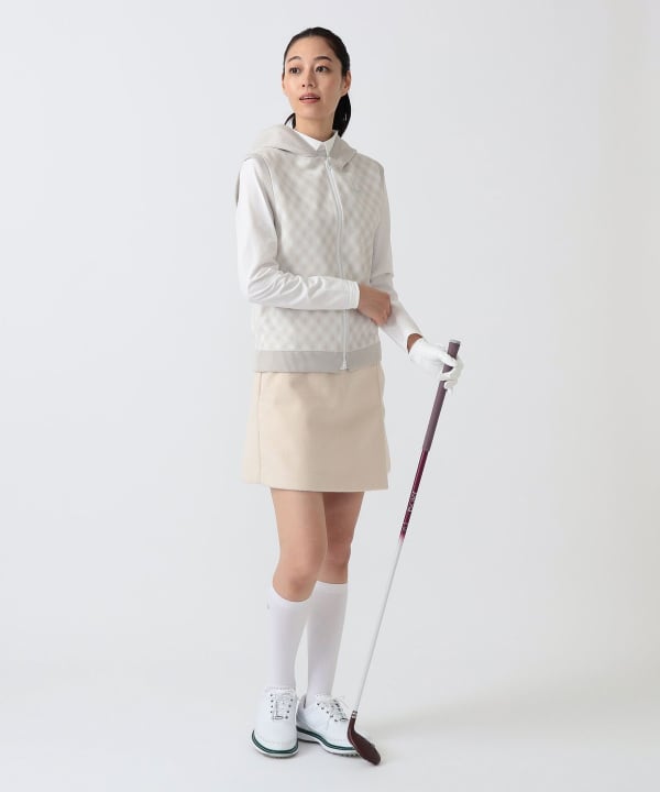 PURPLE LABEL / バイヤスチェック フーディ ベスト Model：H172 B75 W58 H84　Size：M