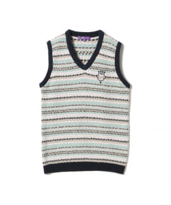 BEAMS GOLF PURPLE LABEL / ボーダー ニット ベスト