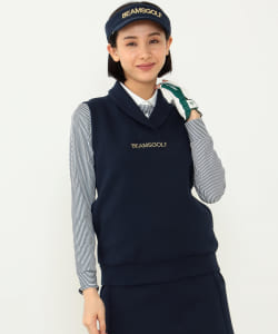 BEAMS GOLF PURPLE LABEL / ショールカラー 刺繍 ベスト