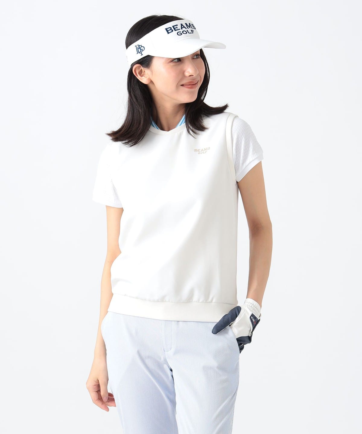 BEAMS GOLF (BEAMS GOLF) PURPLE LABEL / Stretch Cross V-neck