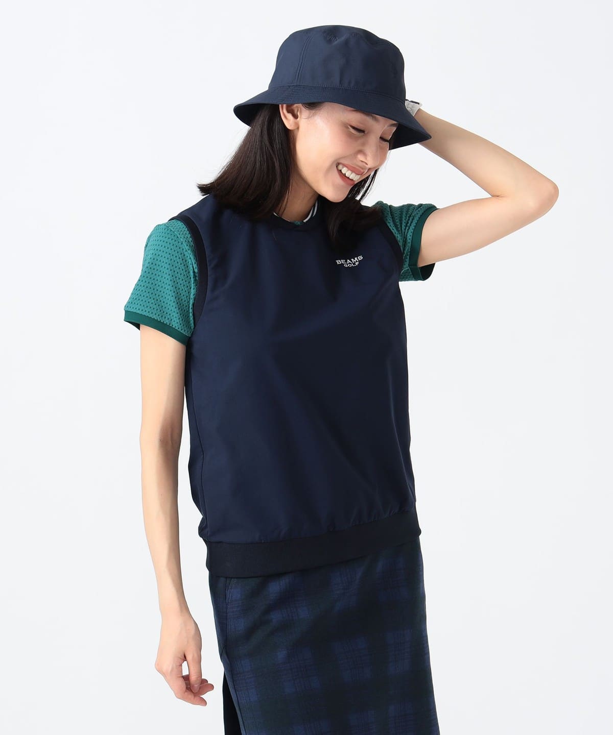BEAMS GOLF (BEAMS GOLF) PURPLE LABEL / Stretch Cross V-neck